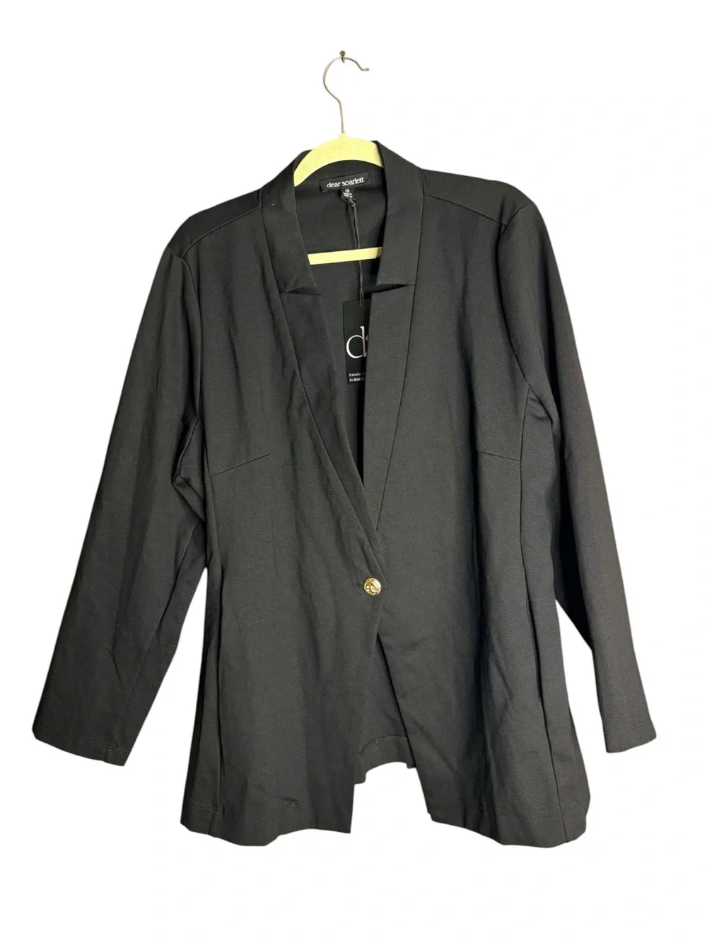 Blazer Jacket 1X Black Dear Scarlett New With Tags. - Picture 1 of 9
